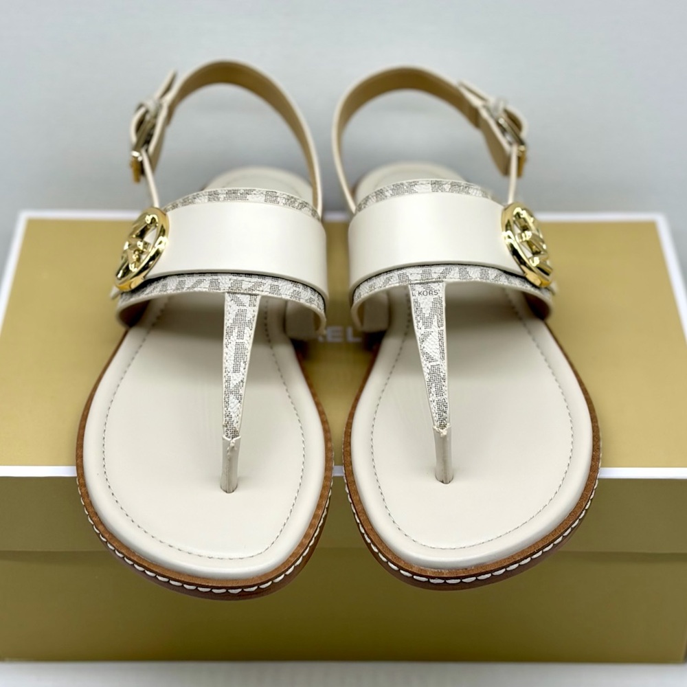 Michael Kors Cream Sandals - Picture 9 of 10